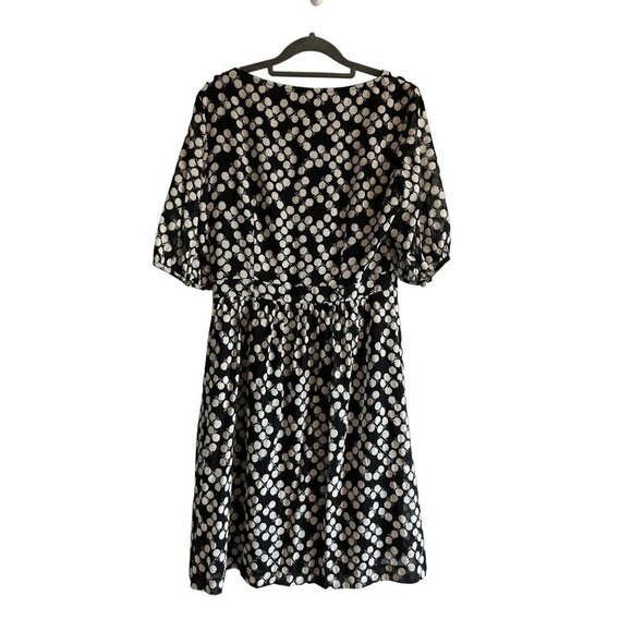 Trina Turk St. Petersburg Silk Dress Black with White Polka Dots NO Belt Size 6 - Picture 5 of 12